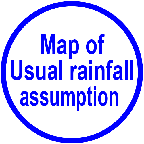 Map of Usual rainfall assumption
