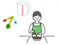 料理をするイラスト
